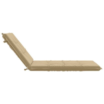 vidaXL Sunlounger Cushion GEMERT 100% Polyester Beige 190 x 80 x 9 cm