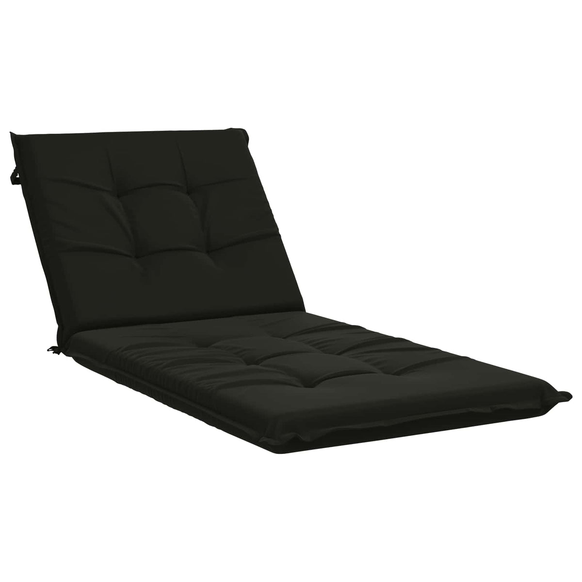 vidaXL Sunlounger Cushion GEMERT 100% Polyester Black 190 x 80 x 9 cm