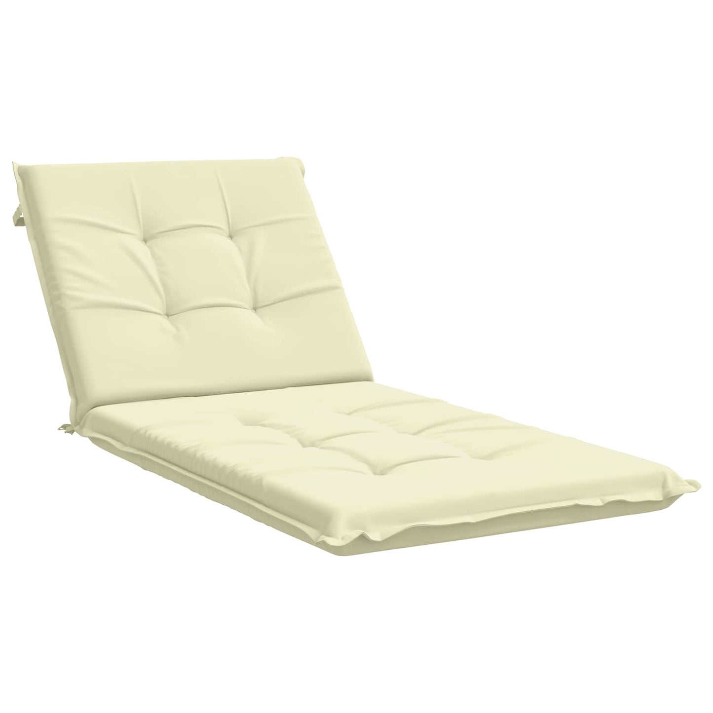 vidaXL Sunlounger Cushion GEMERT 100% Polyester Cream 190 x 80 x 9 cm