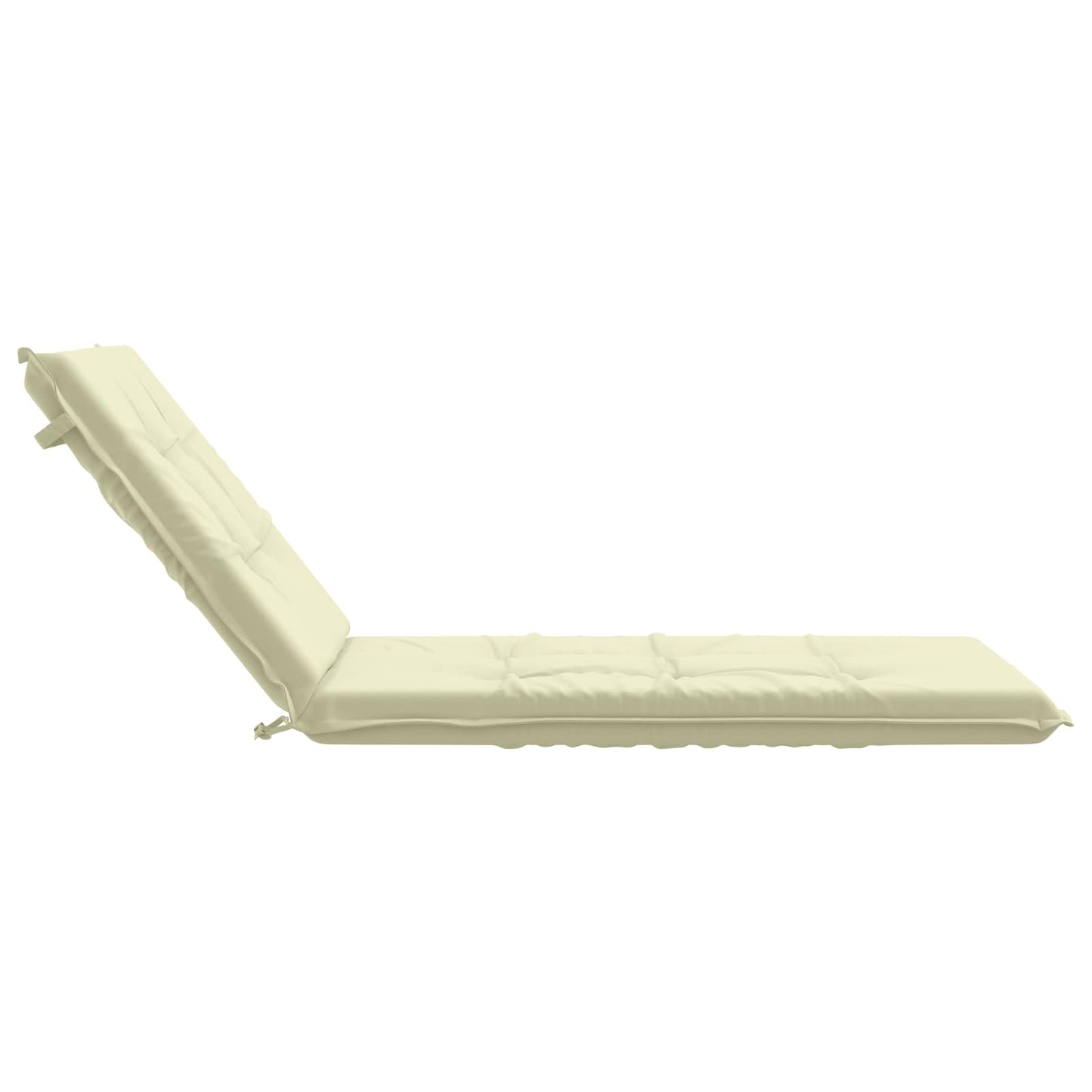 vidaXL Sunlounger Cushion GEMERT 100% Polyester Cream 190 x 80 x 9 cm