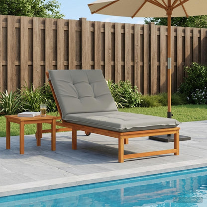 vidaXL Sunlounger Cushion GEMERT 100% Polyester Grey 190 x 70 x 9 cm