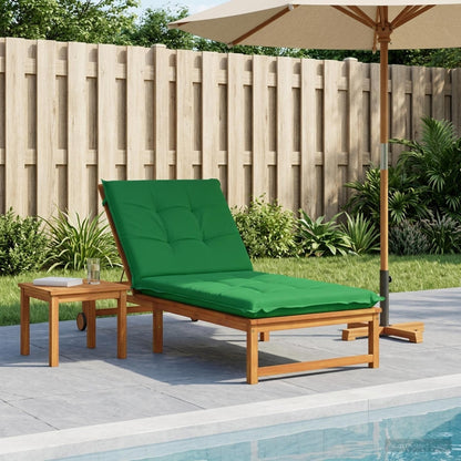 vidaXL Sunlounger Cushion GEMERT 100% Polyester Green 190 x 80 x 9 cm