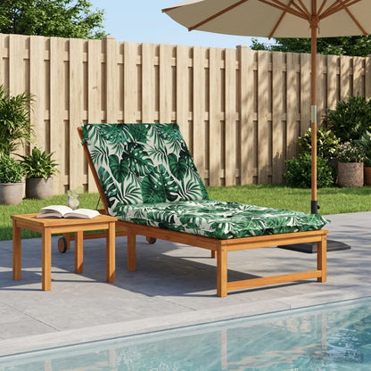vidaXL Sunlounger Cushion GEMERT 100% Polyester Leaf Pattern