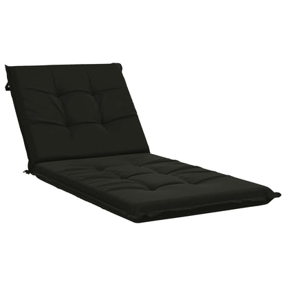 vidaXL Sunlounger Cushion GEMERT 100% Polyester Black 190 x 90 x 9 cm