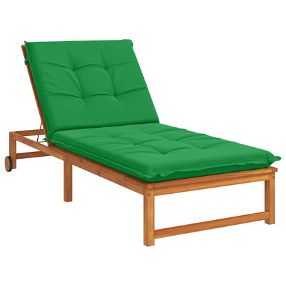 vidaXL Sunlounger Cushion GEMERT 100% Polyester Green 190 x 90 x 9 cm