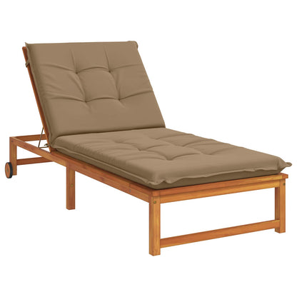 vidaXL Sunlounger Cushion GEMERT 100% Polyester Taupe 190 x 90 x 9 cm
