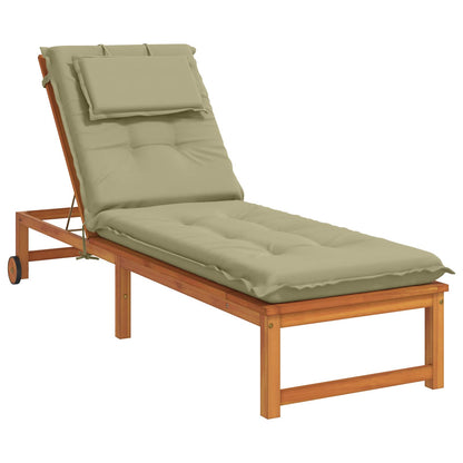 vidaXL Sunlounger Cushion GEMERT 100% Polyester Light Green