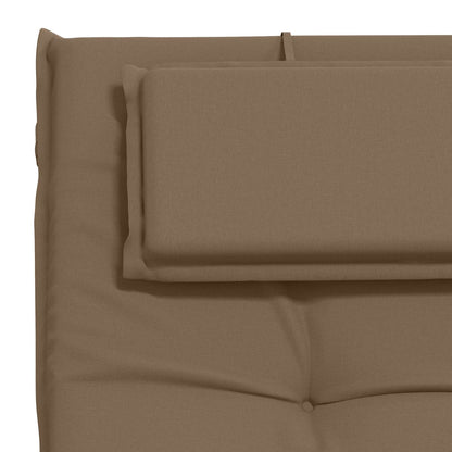 vidaXL Sunlounger Cushion GEMERT 100% Polyester Taupe 190 x 50 x 9 cm