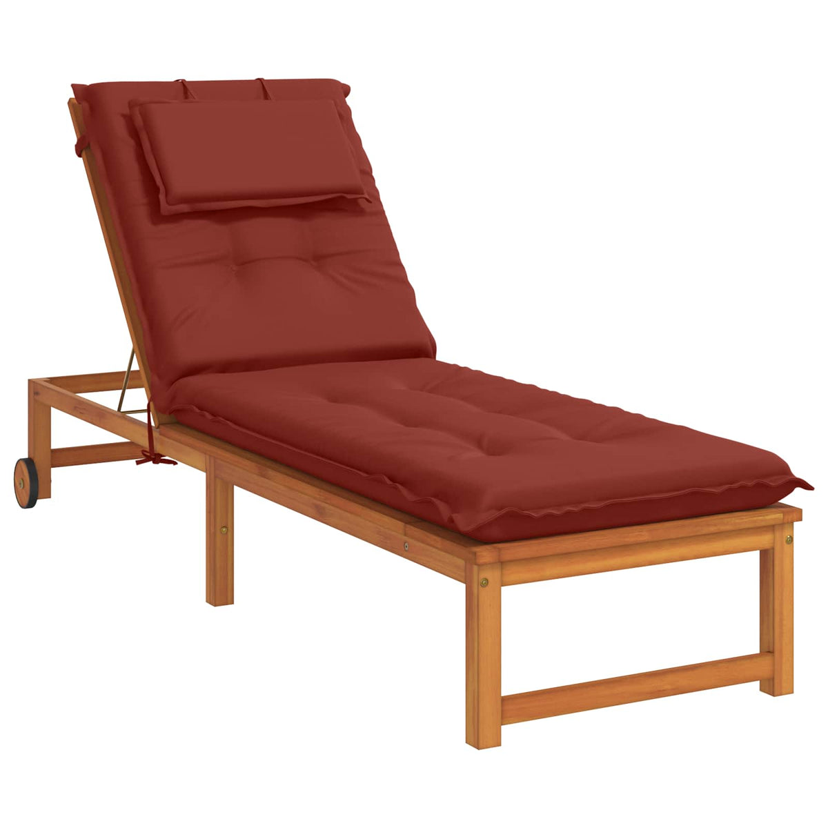 vidaXL Sunlounger Cushion GEMERT 100% Polyester Red 190 x 50 x 9 cm