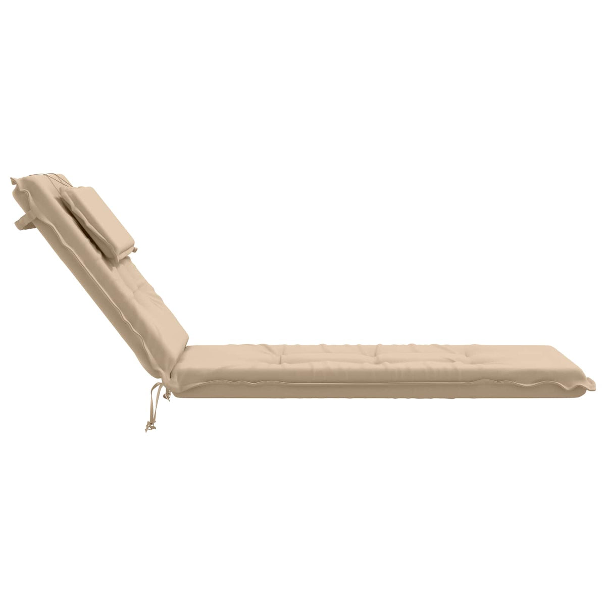 vidaXL Sunlounger Cushion GEMERT 100% Polyester Cream 190 x 50 x 9 cm