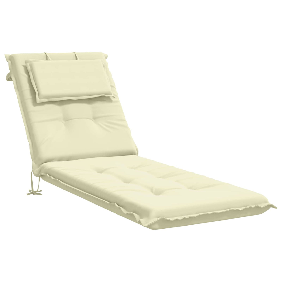 vidaXL Sunlounger Cushion GEMERT 100% Polyester Cream 190 x 50 x 9 cm