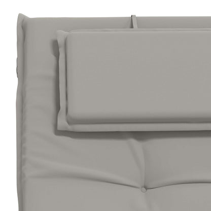 vidaXL Sunlounger Cushion GEMERT 100% Polyester Grey 190 x 50 x 9 cm