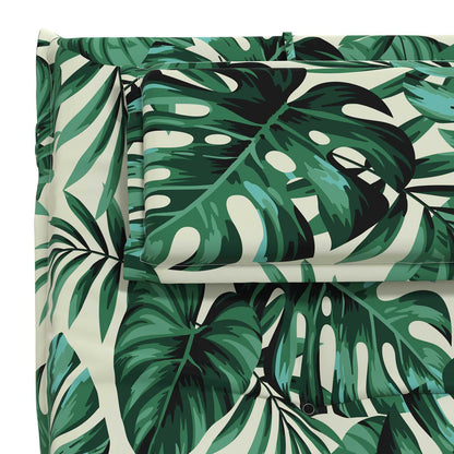 vidaXL Sunlounger Cushion GEMERT 100% Polyester Leaf Pattern