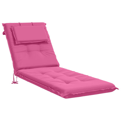 vidaXL Sunlounger Cushion GEMERT 100% Polyester Pink 190 x 50 x 9 cm