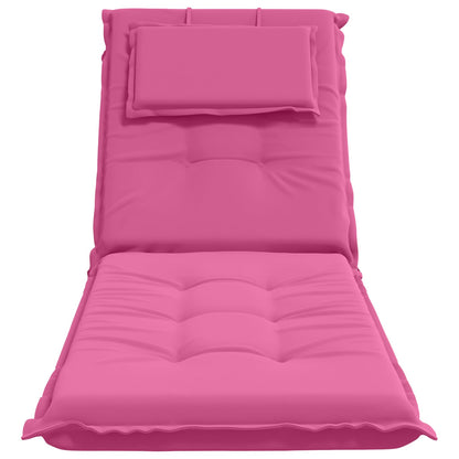 vidaXL Sunlounger Cushion GEMERT 100% Polyester Pink 190 x 50 x 9 cm