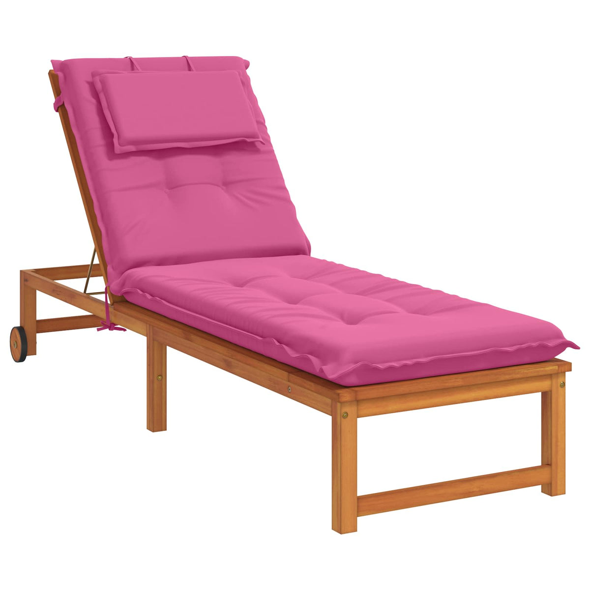 vidaXL Sunlounger Cushion GEMERT 100% Polyester Pink 190 x 50 x 9 cm