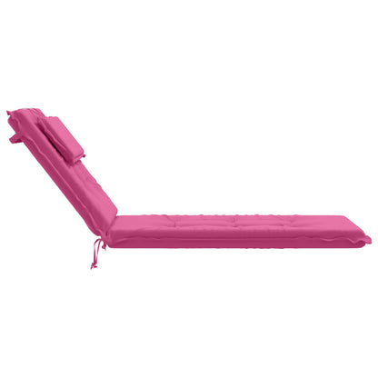 vidaXL Sunlounger Cushion GEMERT 100% Polyester Pink 190 x 50 x 9 cm