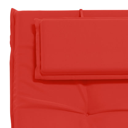 vidaXL Sunlounger Cushion GEMERT 100% Polyester Red 190 x 50 x 9 cm