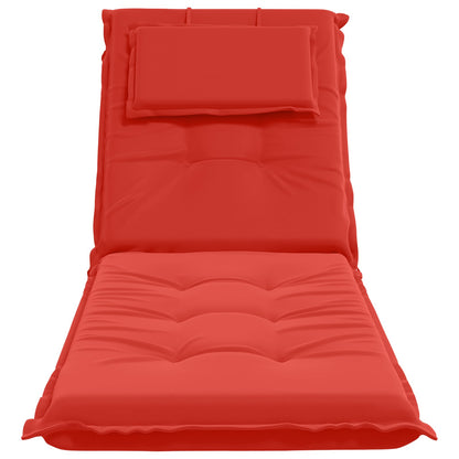 vidaXL Sunlounger Cushion GEMERT 100% Polyester Red 190 x 50 x 9 cm