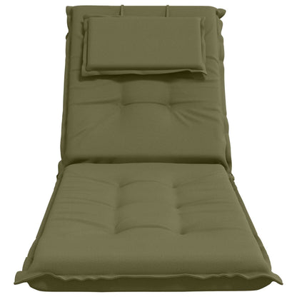 vidaXL Sunlounger Cushion GEMERT 100% Polyester Olive Green
