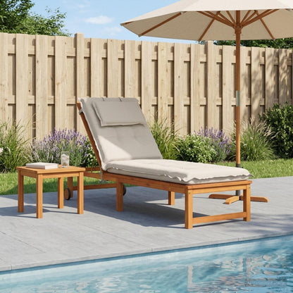 vidaXL Sunlounger Cushion GEMERT 100% Polyester White 190 x 60 x 9 cm
