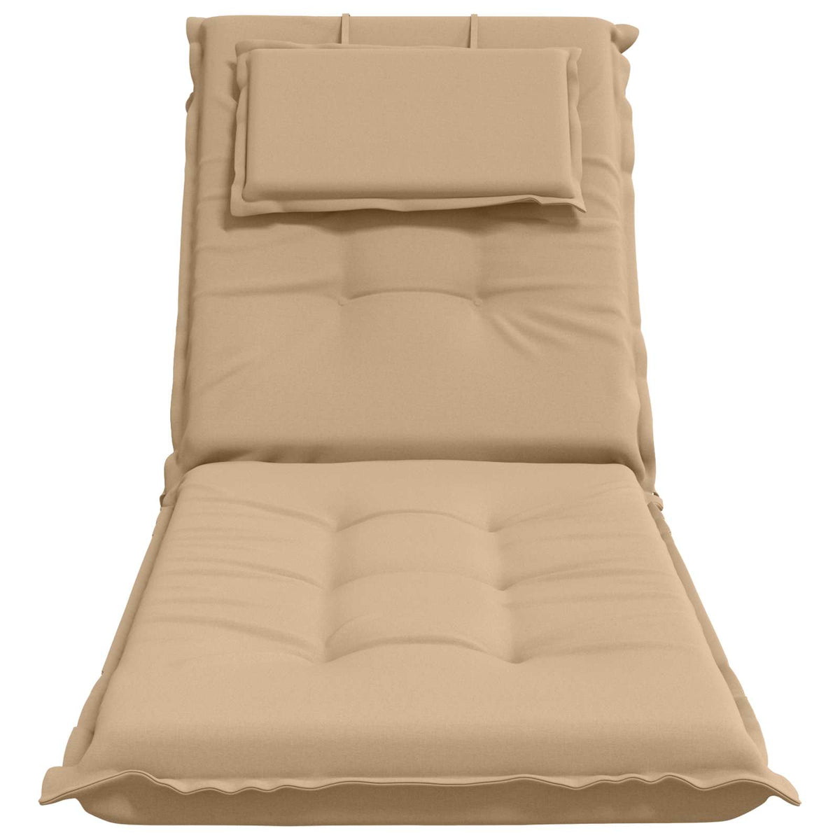vidaXL Sunlounger Cushion GEMERT 100% Polyester Sand 190 x 60 x 9 cm