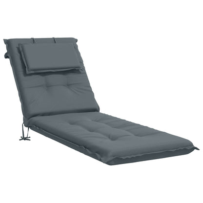 vidaXL Sunlounger Cushion GEMERT 100% Polyester Blue 190 x 60 x 9 cm