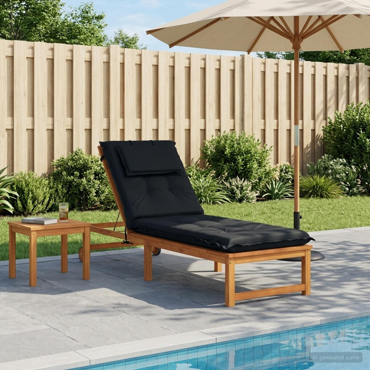 vidaXL Sunlounger Cushion GEMERT 100% Polyester Dark Blue