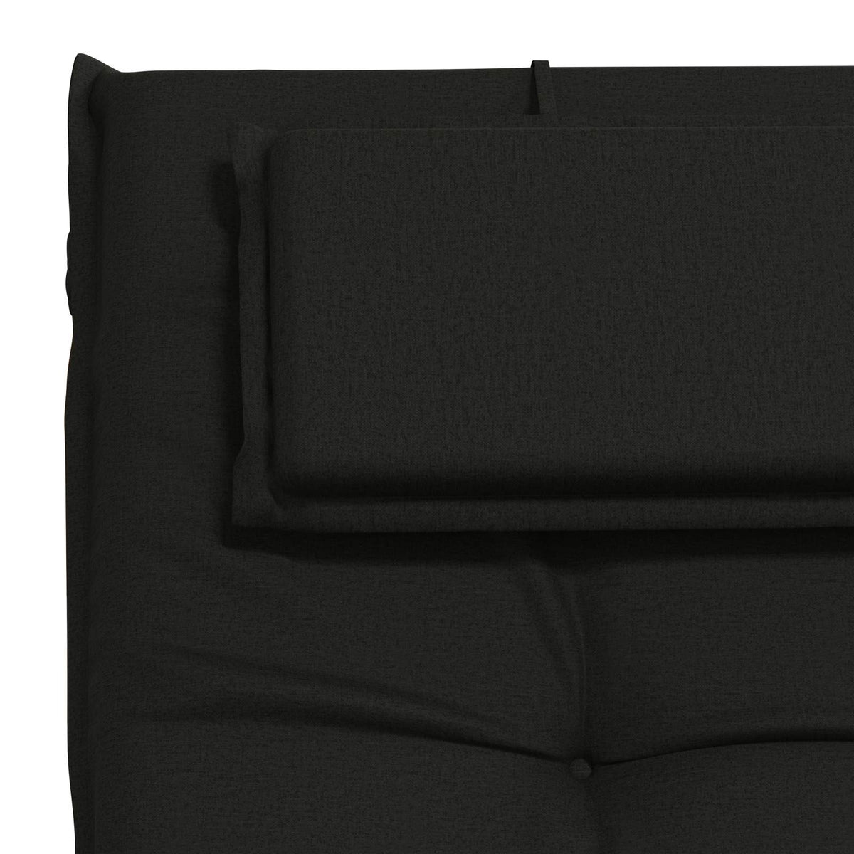 vidaXL Sunlounger Cushion GEMERT 100% Polyester Black 190 x 60 x 9 cm