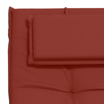 vidaXL Sunlounger Cushion GEMERT 100% Polyester Red 190 x 60 x 9 cm
