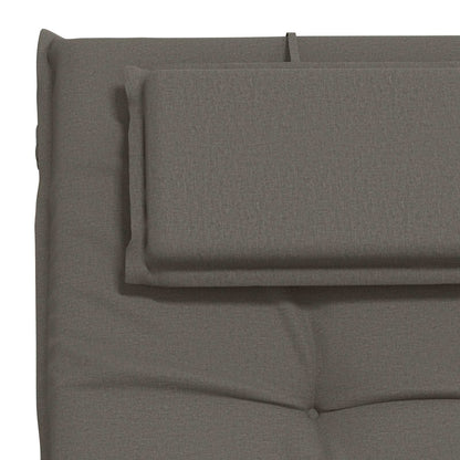vidaXL Sunlounger Cushion GEMERT 100% Polyester Grey 190 x 60 x 9 cm
