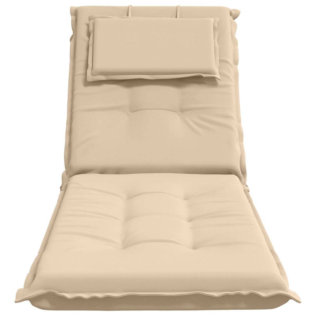 vidaXL Sunlounger Cushion GEMERT 100% Polyester Cream 190 x 60 x 9 cm
