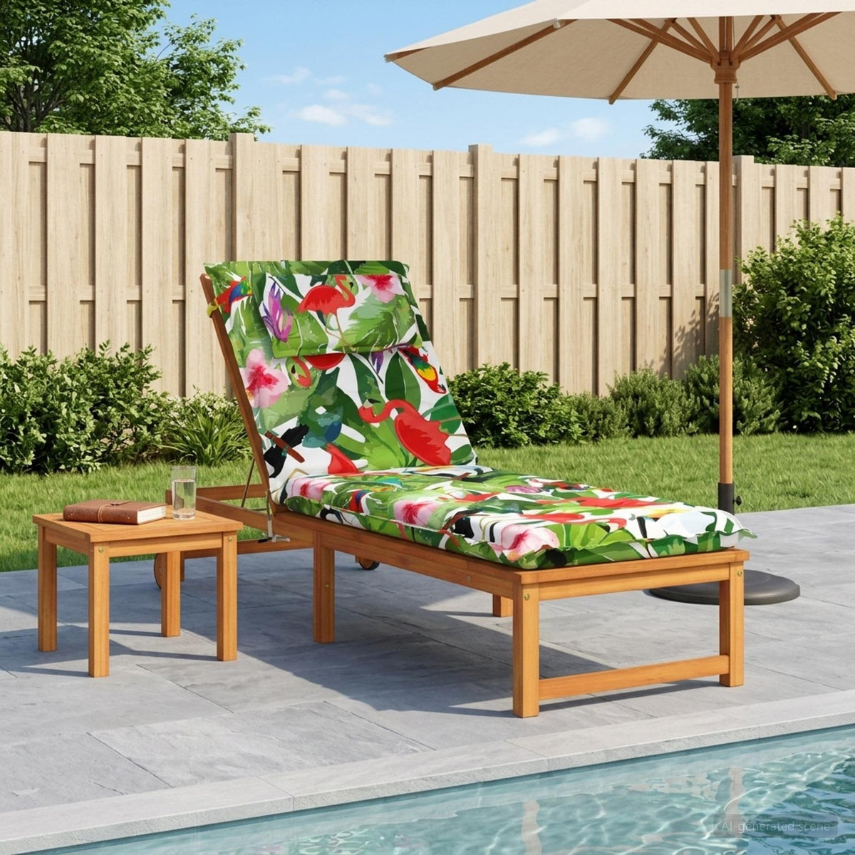 vidaXL Sunlounger Cushion GEMERT 100% Polyester Multicolour