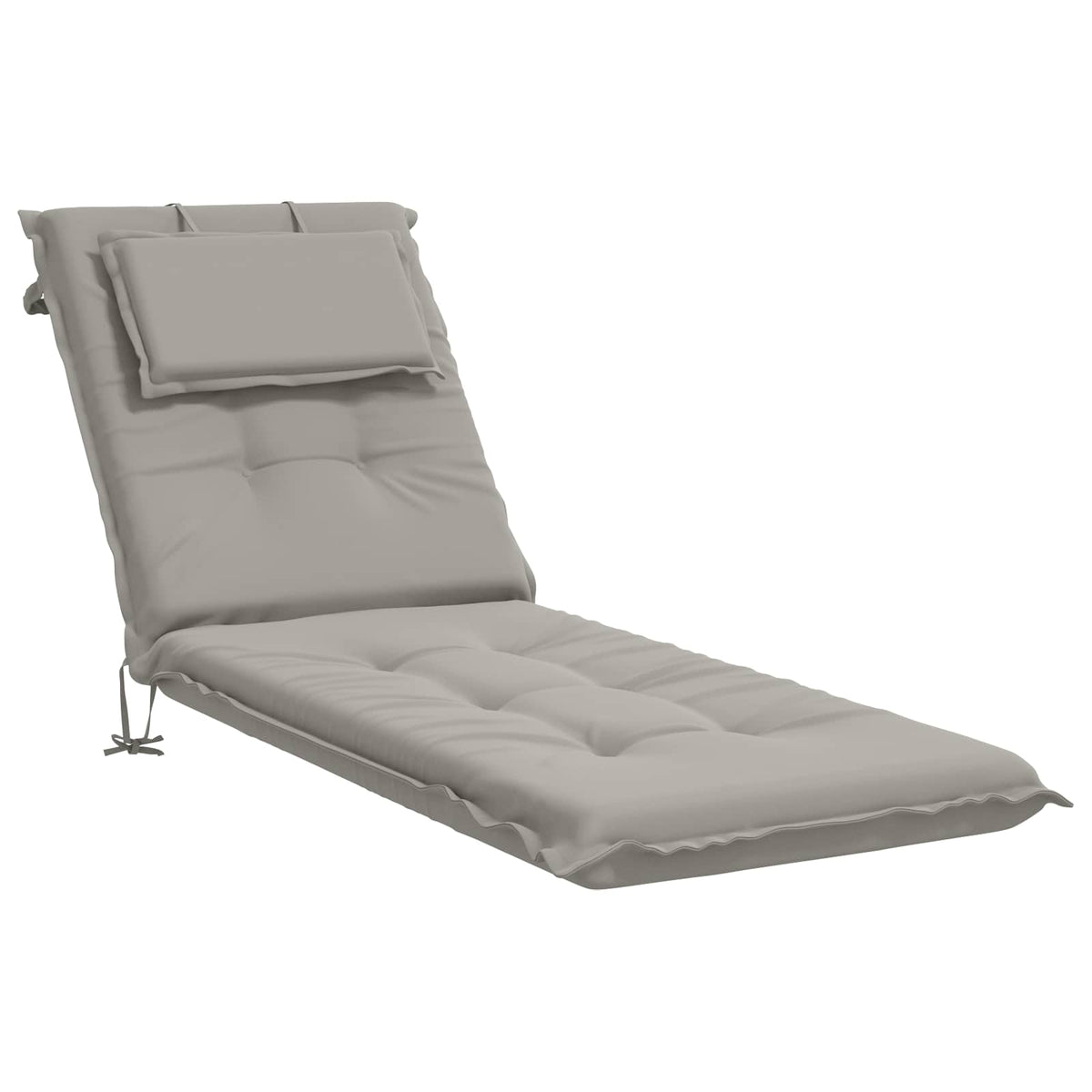 vidaXL Sunlounger Cushion GEMERT 100% Polyester Grey 190 x 60 x 9 cm