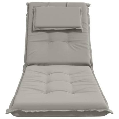 vidaXL Sunlounger Cushion GEMERT 100% Polyester Grey 190 x 60 x 9 cm