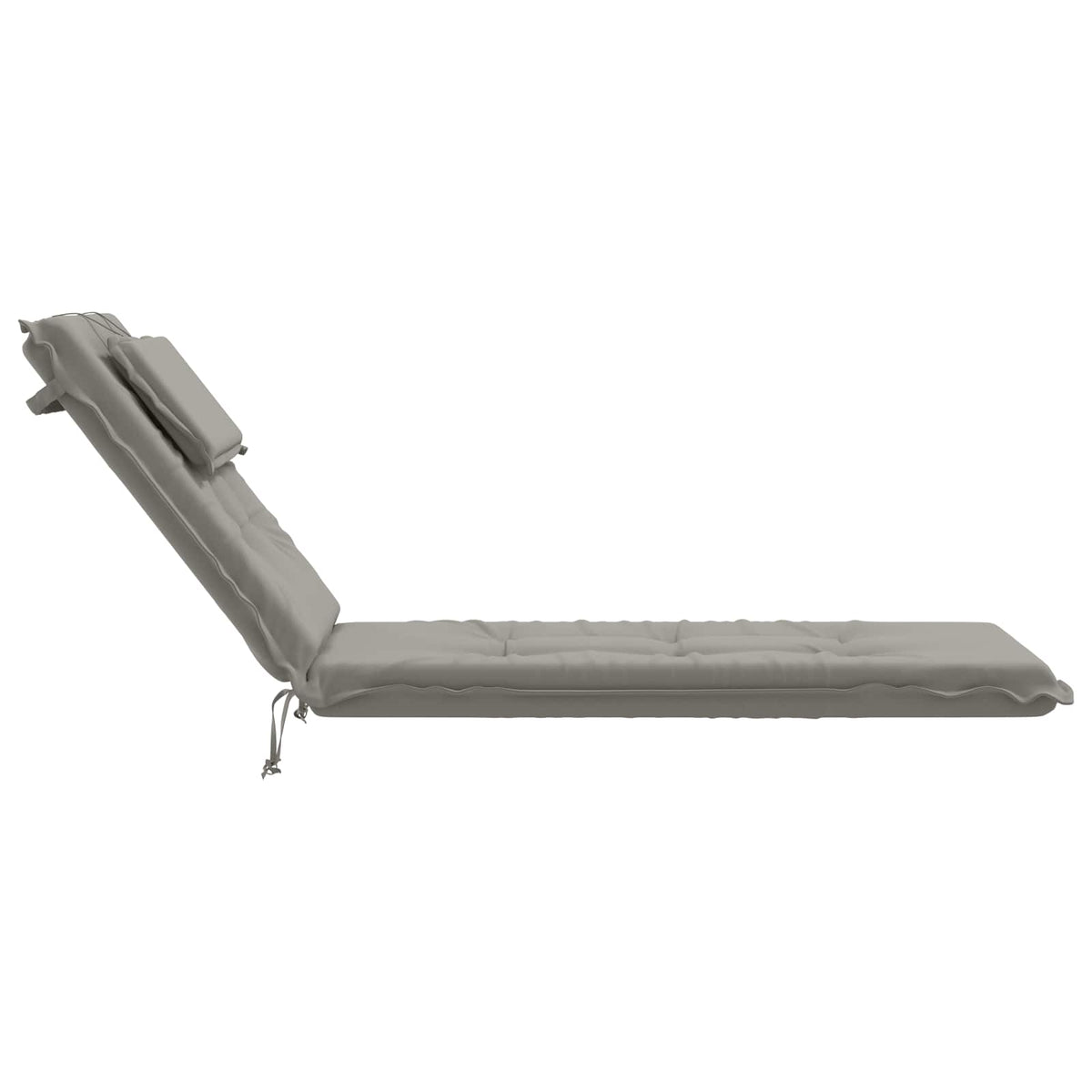 vidaXL Sunlounger Cushion GEMERT 100% Polyester Grey 190 x 60 x 9 cm