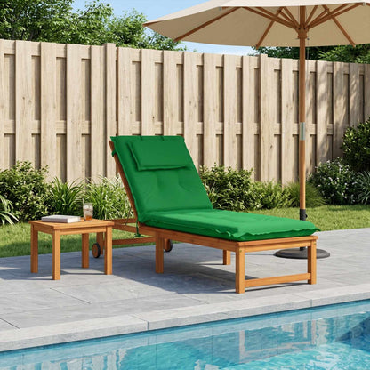 vidaXL Sunlounger Cushion GEMERT 100% Polyester Green 190 x 60 x 9 cm