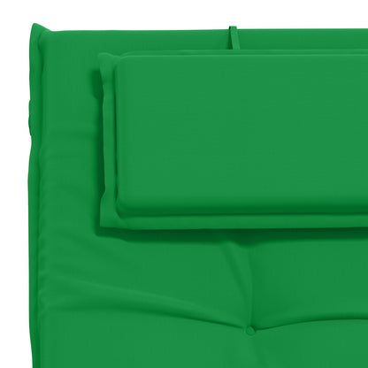 vidaXL Sunlounger Cushion GEMERT 100% Polyester Green 190 x 60 x 9 cm
