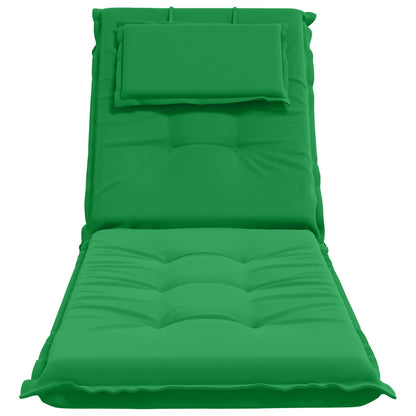 vidaXL Sunlounger Cushion GEMERT 100% Polyester Green 190 x 60 x 9 cm