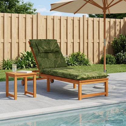 vidaXL Sunlounger Cushion GEMERT 100% Polyester Leaf Design