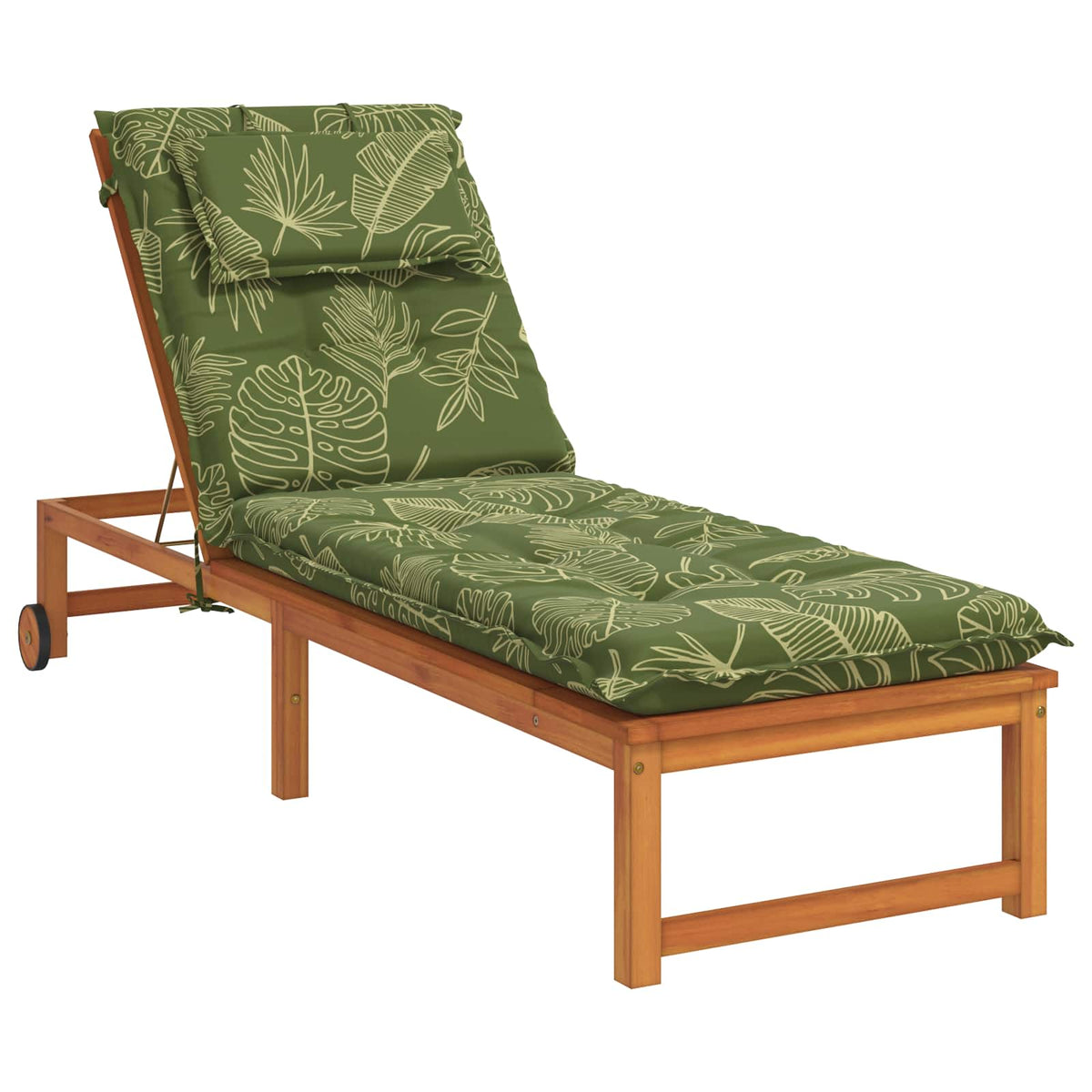 vidaXL Sunlounger Cushion GEMERT 100% Polyester Leaf Design