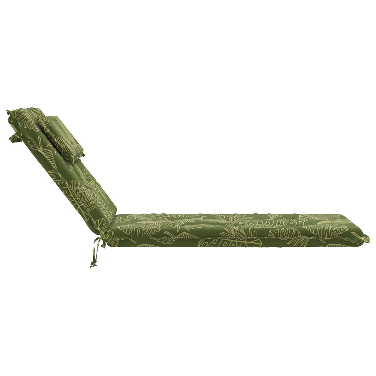 vidaXL Sunlounger Cushion GEMERT 100% Polyester Leaf Design