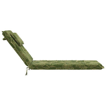 vidaXL Sunlounger Cushion GEMERT 100% Polyester Leaf Design
