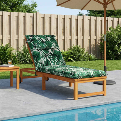 vidaXL Sunlounger Cushion GEMERT 100% Polyester Leaf Pattern