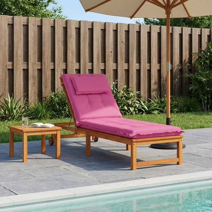 vidaXL Sunlounger Cushion GEMERT 100% Polyester Pink 190 x 50 x 9 cm