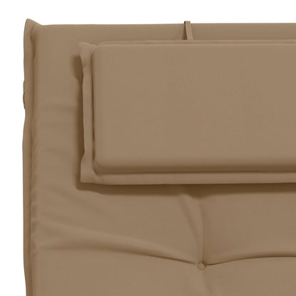 vidaXL Sunlounger Cushion GEMERT 100% Polyester Taupe 190 x 60 x 9 cm