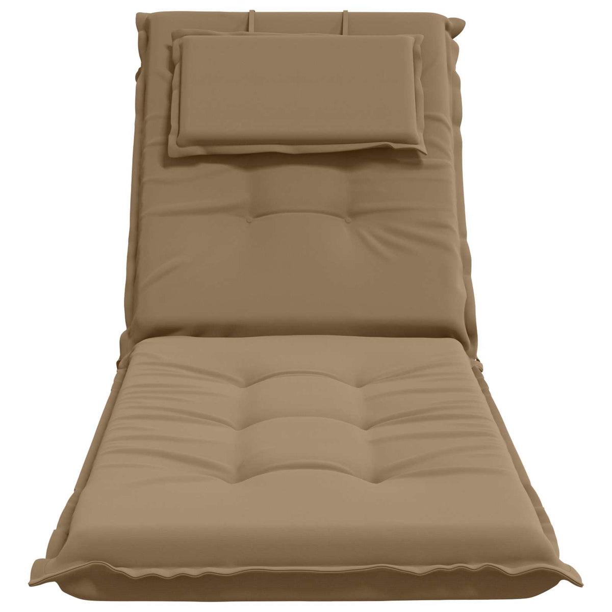 vidaXL Sunlounger Cushion GEMERT 100% Polyester Taupe 190 x 60 x 9 cm