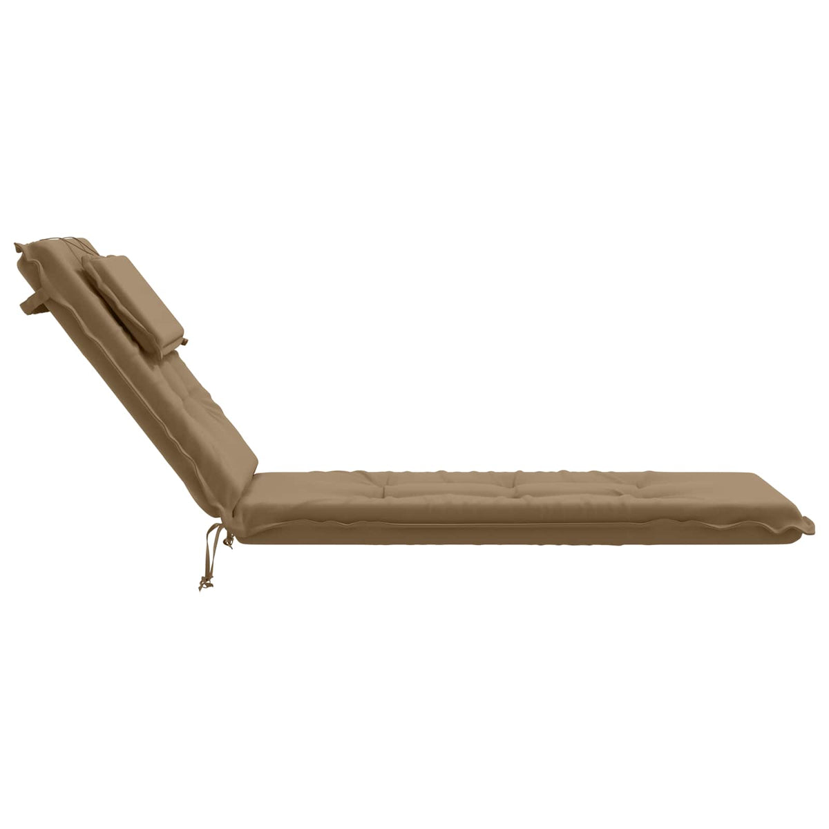 vidaXL Sunlounger Cushion GEMERT 100% Polyester Taupe 190 x 60 x 9 cm