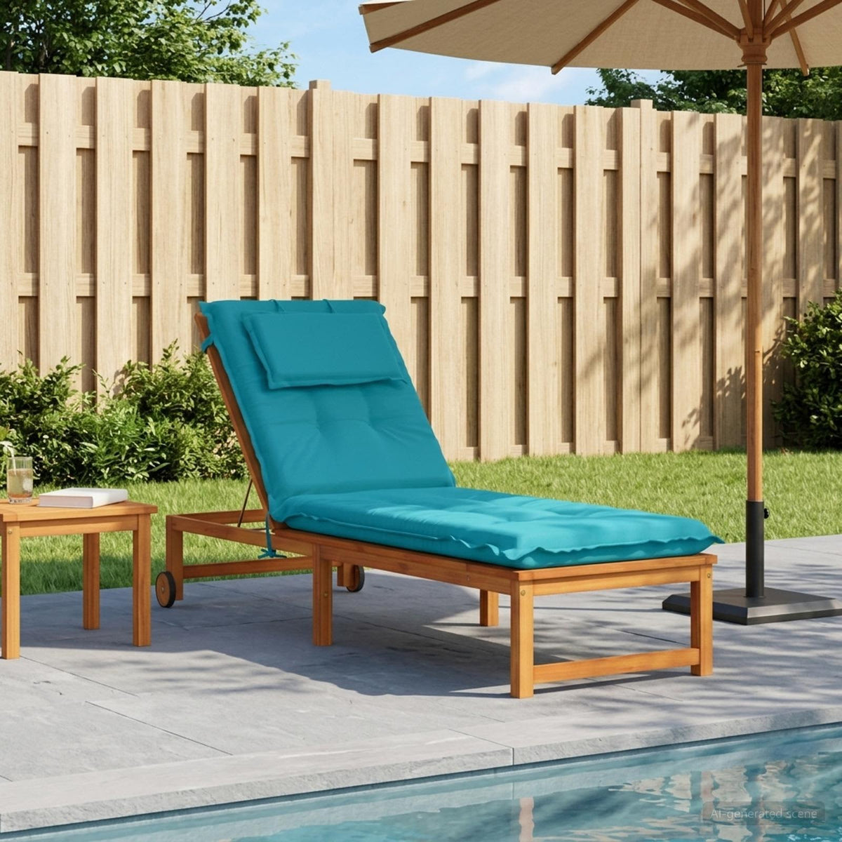 vidaXL Sunlounger Cushion GEMERT 100% Polyester Turquoise