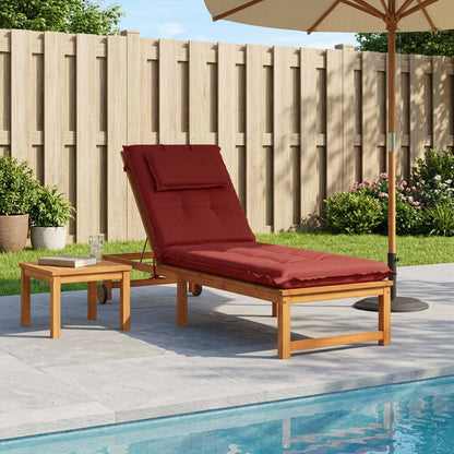 vidaXL Sunlounger Cushion GEMERT 100% Polyester Wine Red